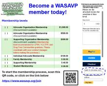 Membership level descriptions, QR code and link, and display of "education only" membership option